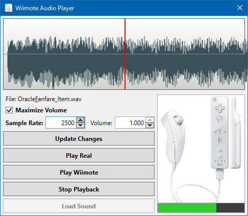 Wiimote Audio Player